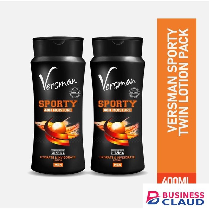 VERSMAN Twin Sporty 400ml Lotion (Pack of 2)