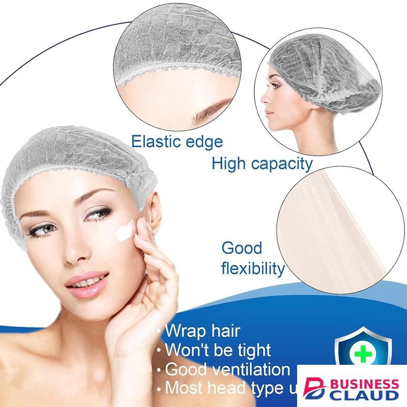 100 Pcs 21” Disposable Bouffant Caps, Hair Head Cover Net, Non-Woven, Medical, Labs, Spa, Nurse, Tattoo, Food Service, Health, For Men and Women (white)