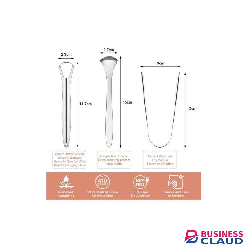 3-Piece Tongue Cleaner Set for Fresh Breath and Oral Health (Includes Storage Case)