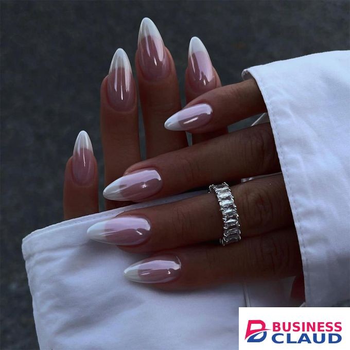 24 Piece Magic Mirror White French Wearable Nail Set