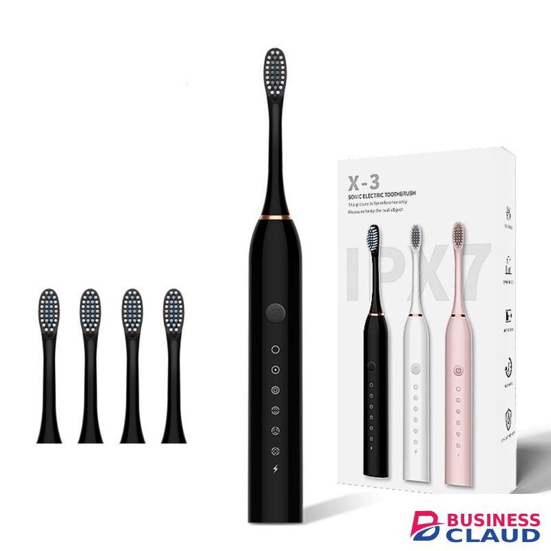 General Electronics 6-speed cleaning, 4-speed charging soft bristle automatic sound wave deep intelligent toothbrush, black