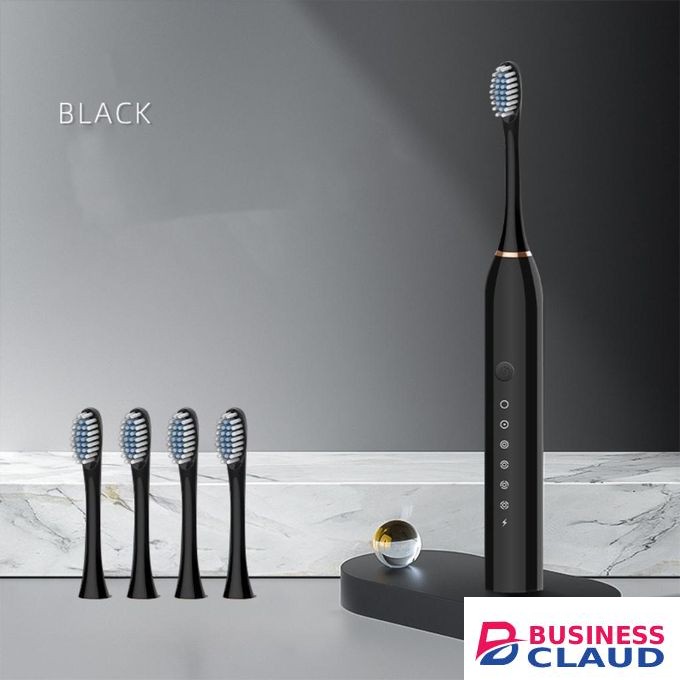General Electronics 6-speed cleaning, 4-speed charging soft bristle automatic sound wave deep intelligent toothbrush, black