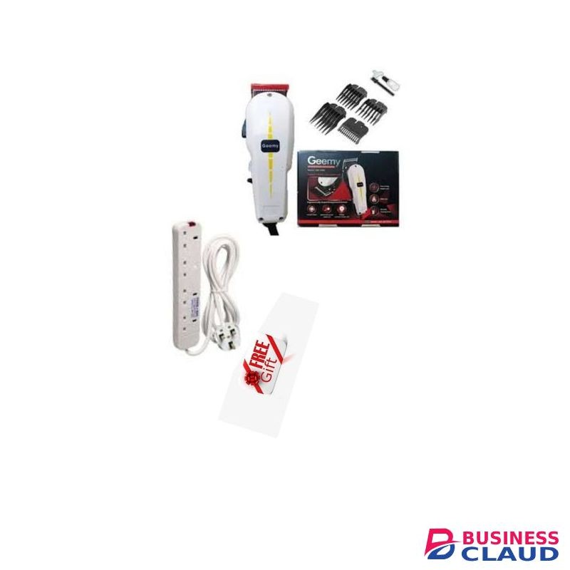 Geemy Electric Hair Clipper Machine + 4WAY EXTENSION