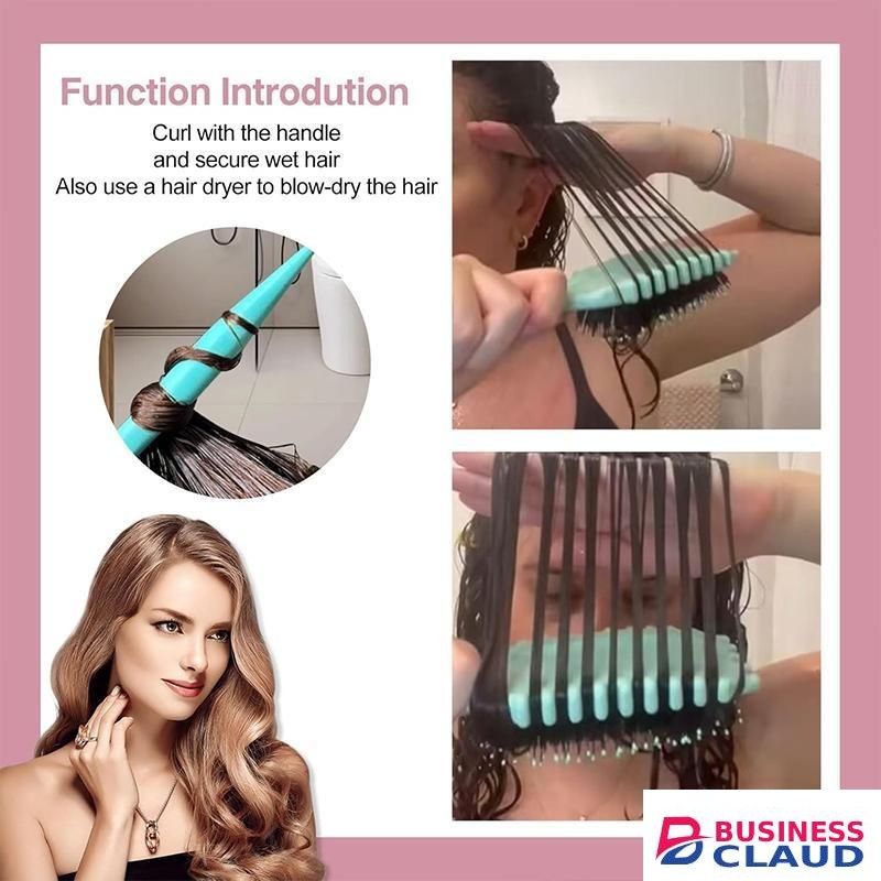 2 PCS Curly Hair Brush Defining, Curly Hair Brush, Shaping and Styling Women's and Men, Black and Green