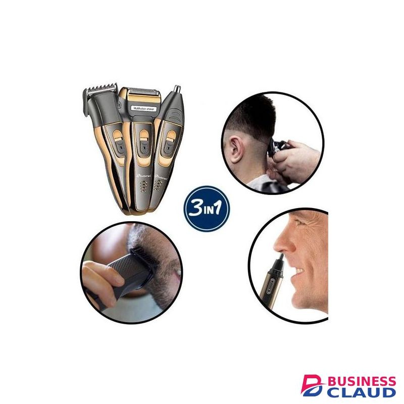 Geemy New 3in1 Rechargeable Hair Clipper ,Shaver,Nose Trimmer Set