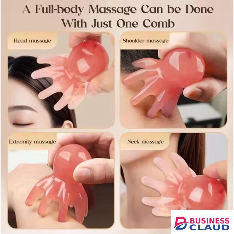 Resin Octopus Comb Cute Head Massager Hair Care Meridian Scraping Scalp Massage Gua Sha Health Massage Tool