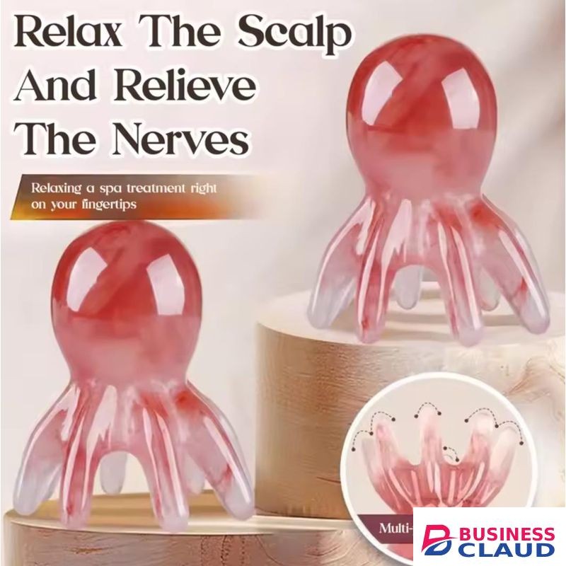 Resin Octopus Comb Cute Head Massager Hair Care Meridian Scraping Scalp Massage Gua Sha Health Massage Tool
