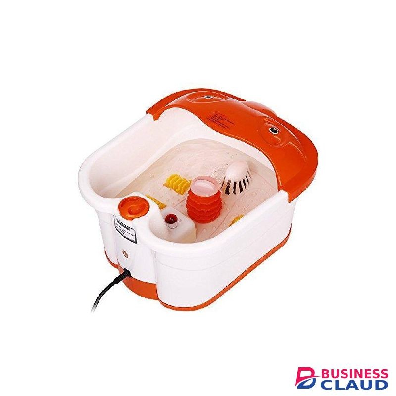 Electric Foot Bath Massager with Heat, Bubbles, and Vibration - Multi-Functional Roller Foot Spa -