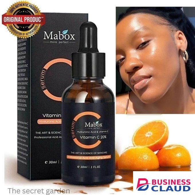 Mabox Original Vitamin C Serum Anti-wrinkles Skin Firming Vitamin C serum with Hyaluronic Acid, Vitamin E Brightening Acne Clear_30ml