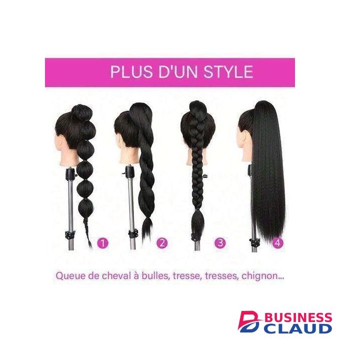 SXCHEN Long Hair Fluffy Curly Hair Velcro Long Curly Wigs Ponytail