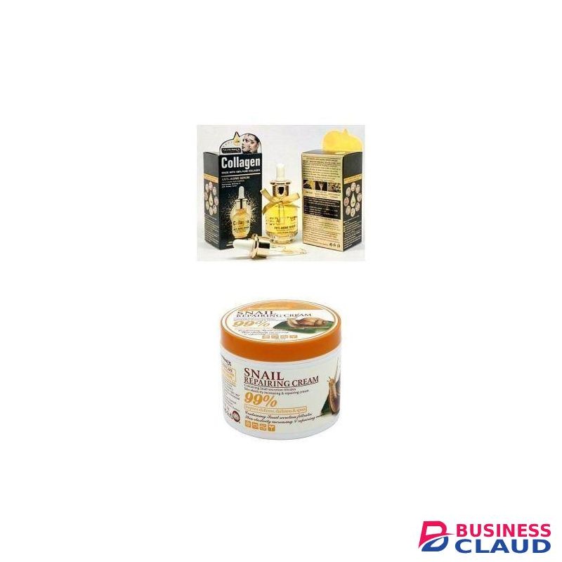 Collagen 2-in-1 Set Anti-aging Serum + Snail Repairing Cream