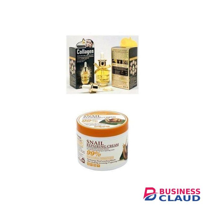 Collagen 2-in-1 Set Anti-aging Serum + Snail Repairing Cream