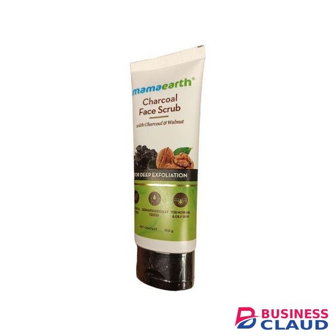 Mama Earth Charcoal Face Scrub With Walnut For Deep Exfoliation