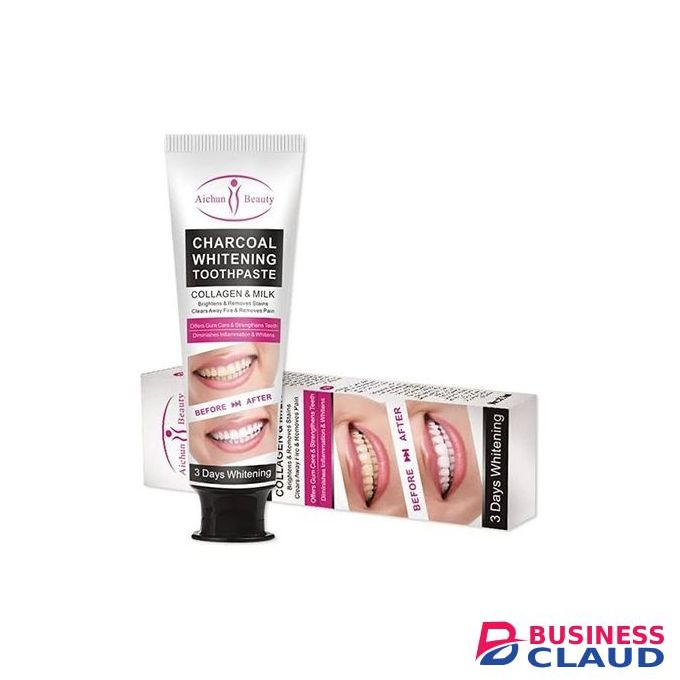 Aichun Beauty Collagen &Milk Charcoal Whitening Toothpaste