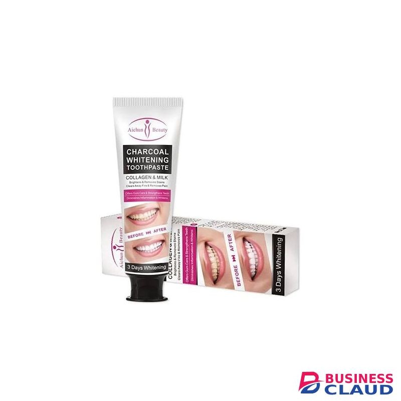 Aichun Beauty Collagen &Milk Charcoal Whitening Toothpaste