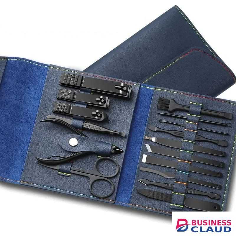 16Pcs Nail Cutter Stainless Steel Grooming kit Art Cuticle Tools Nail Clipper Manicure Set