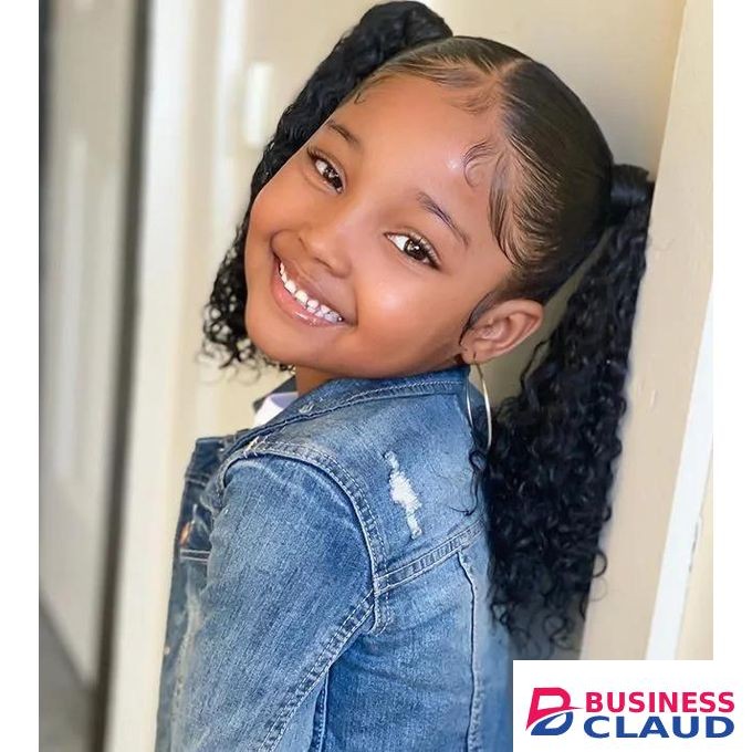 SXCHEN Girl Wig Curly Hair Extension Ponytail wig Children's Long Hair Bandage Corn Perm Big Wave Long Curly Hair High Ponytail Supply 11 inch Black Dark Brown strap-on hip-hop Daily Party Student