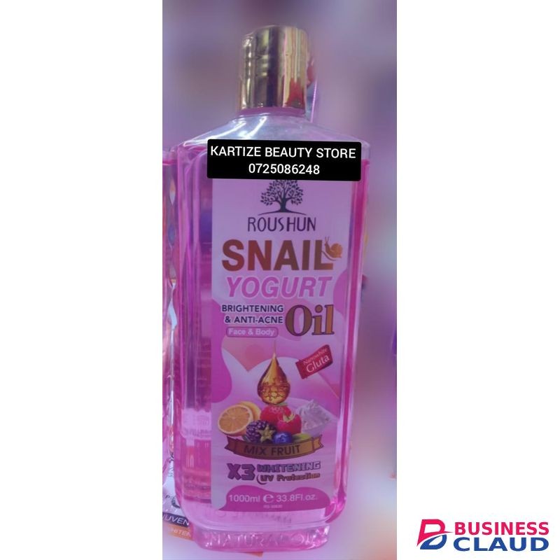 Roushun Best Snail yogurt brightening and anti-acne face and body oil 1000ml