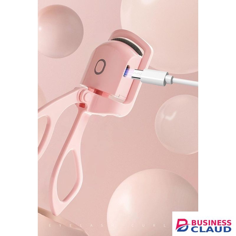 Electric eyelash curler portable small heating electric clip charging, ironing, curling and curling all-in-one tool, pink