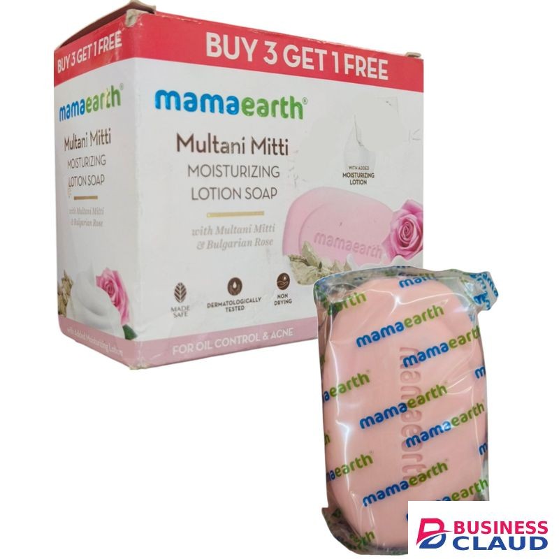 Mama Earth 3 Pack Multan Mitti Moisturizing Lotion Soap ,