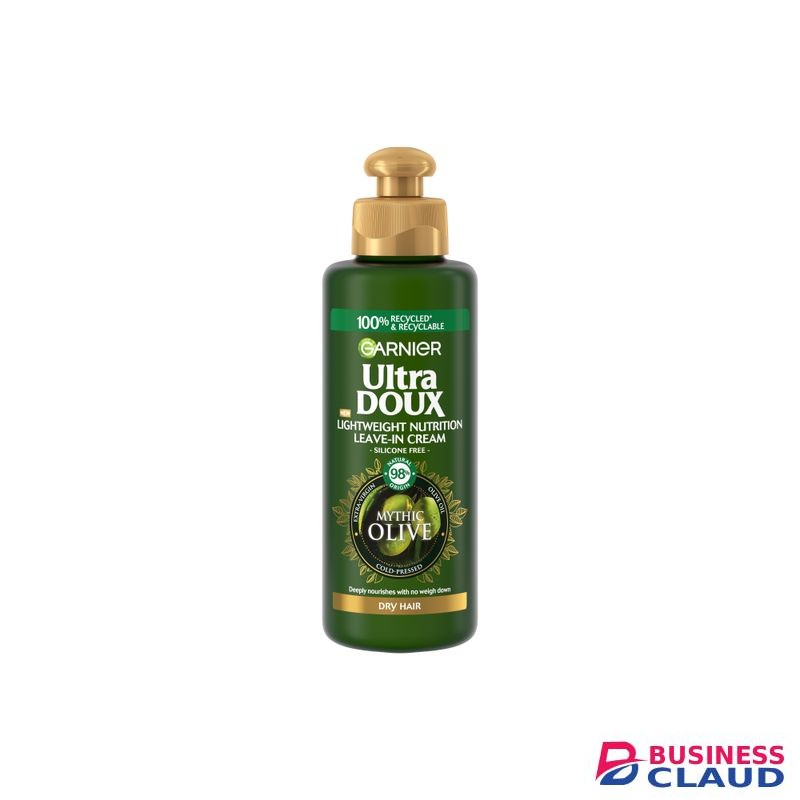 Garnier Ultra Doux Lightweight Nutrition Leave-in Cream With Mythic Olive - Deeply Nourishes With No Weigh Down For Dry Hair 200ml