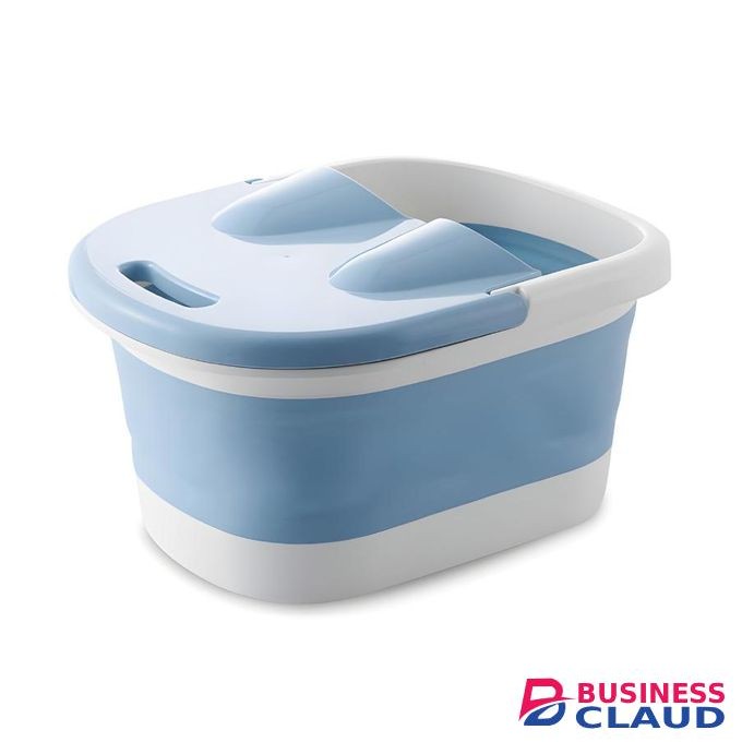 Foot Spa Massager Foldable Foot Bath Bucket with Lid and Rollers Massage