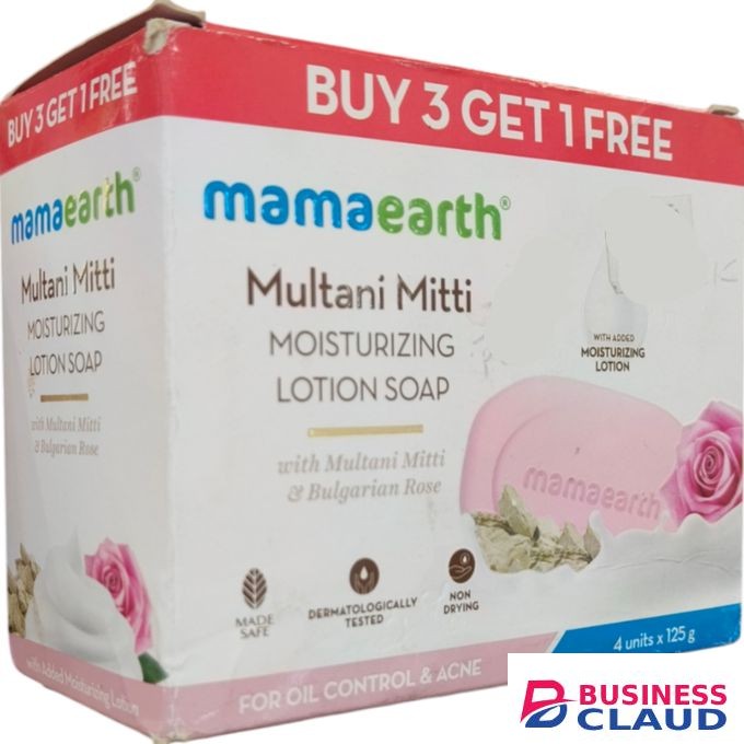 Mama Earth 3X Multan Mitti Moisturizing Lotion Soap cf