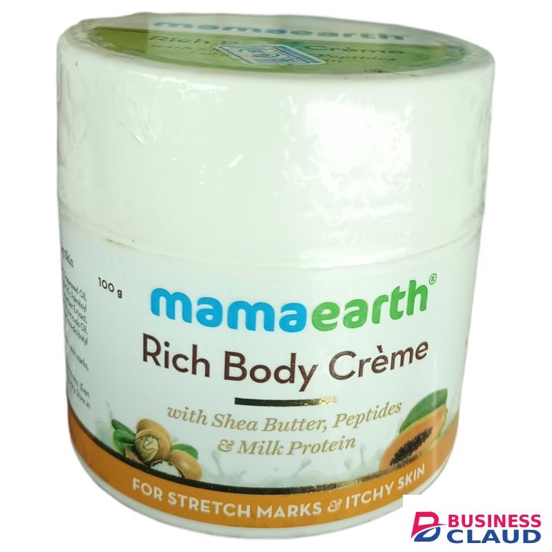 Mama Earth RICH BODY CREME With Shea Butter Peptides Milk Protein STRETCH MARKS & ITCHY SKIN