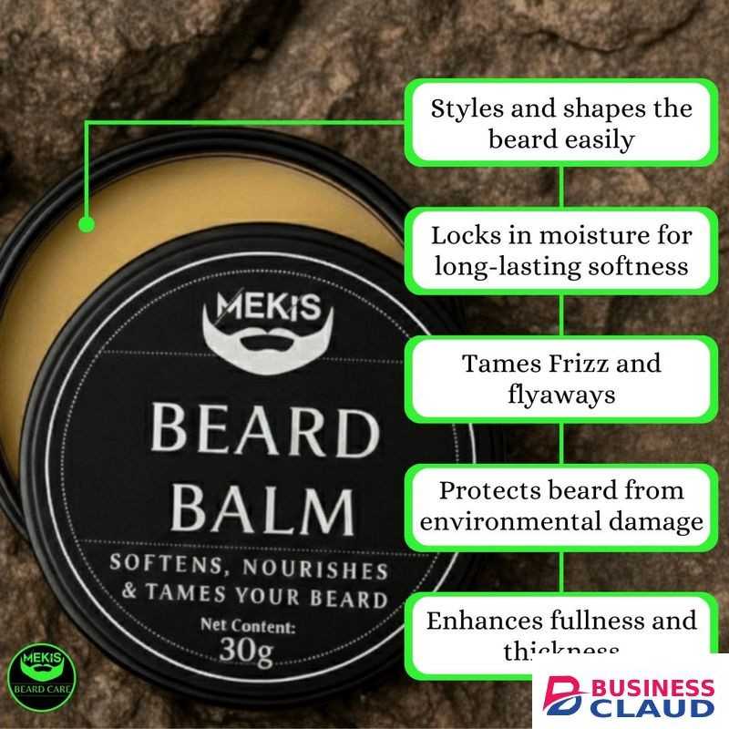 Beard Conditioning Oil + Balm (No Comb) - Reduces dryness, beard itch, and flakes
