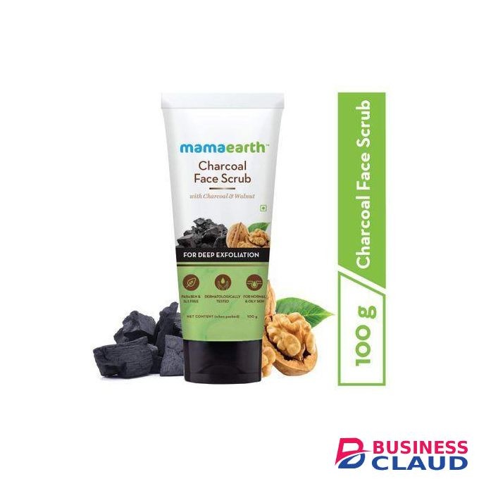 Mama Earth Charcoal Face Scrub With Charcoal And Walnut For Deep Exfoliation