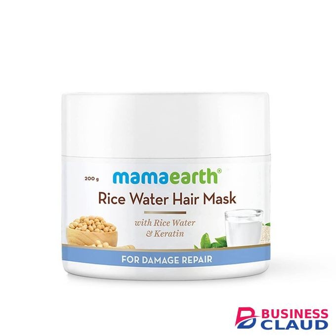 Mama Earth Rice Water Hair Mask with Rice Water & Keratin For Smoothening Hair & Damage Repair