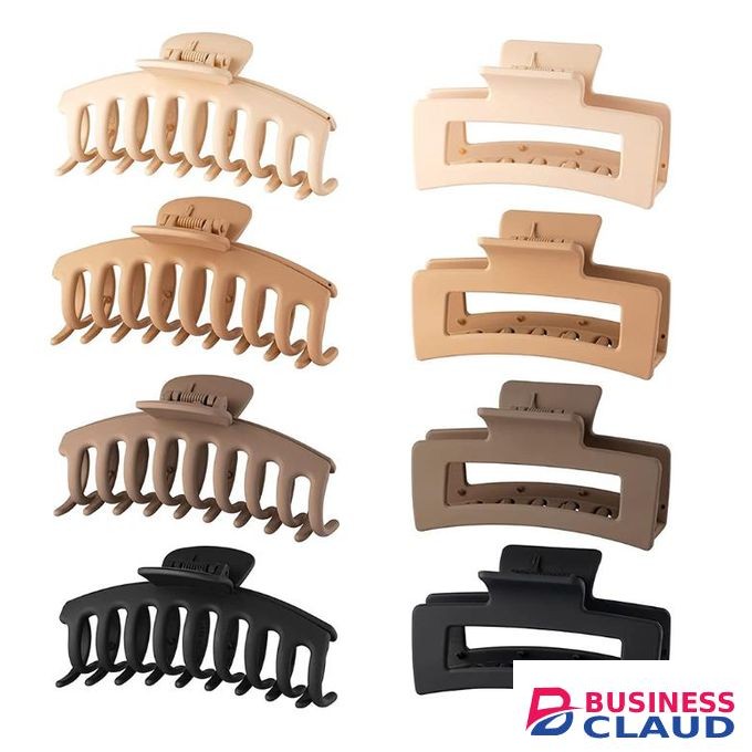 8 Piece Large Hair Claw Clips Strong Hold Jaw Clip Non-Slip