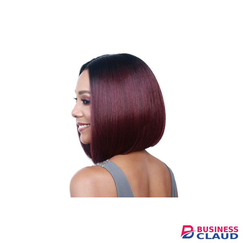 Burgundy Wig, Shoulder-length Wig