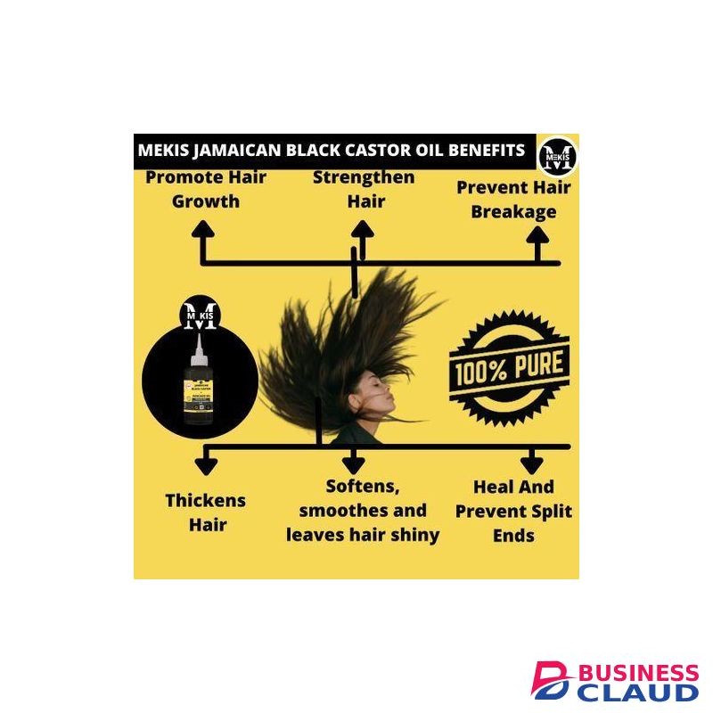 Mekis Jamaican Black Castor Oil- For Hair Growth,Hair Loss,Breakage