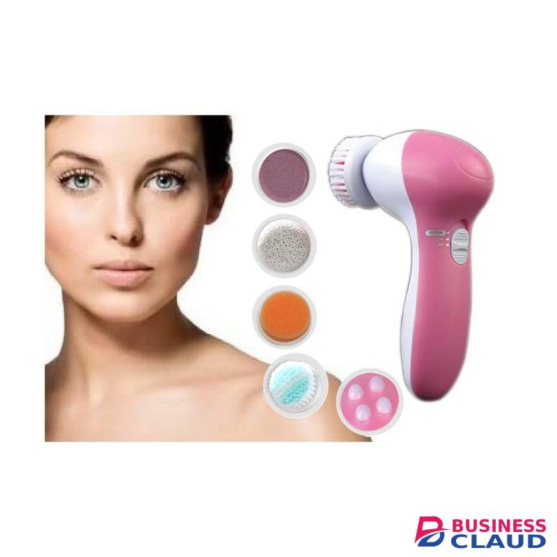 Fasfion 5-in-1 Electric Wash Face Machine Facial Pore Cleaner Body Cleaning Massage Tool