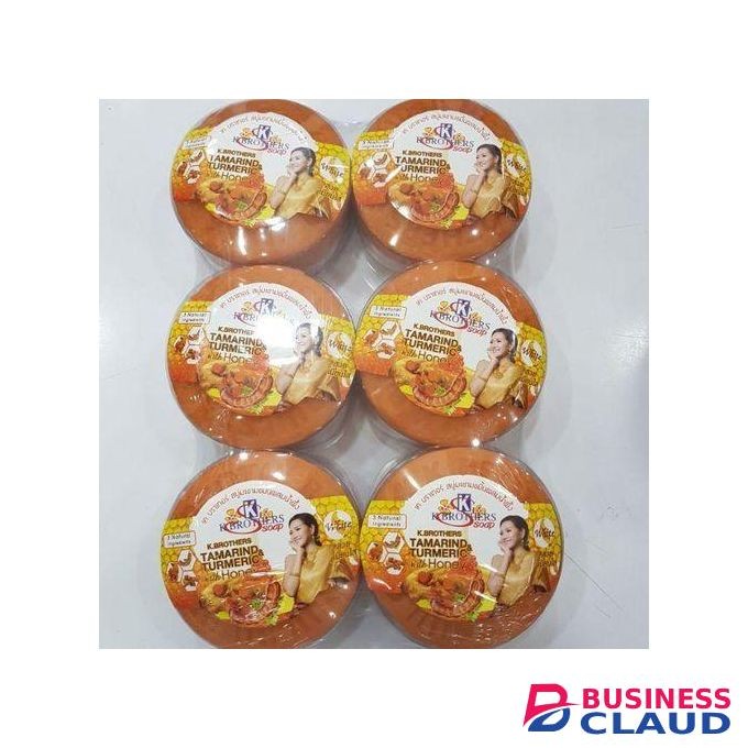 K.BROTHERS 6 Pcs Original Tamarind & Tumeric With Honey Soap
