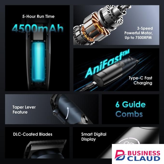 Oraimo SmartClipper Pro Max Professional Hair Clipper 7500RPM LED Screen Display 365-day Warranty