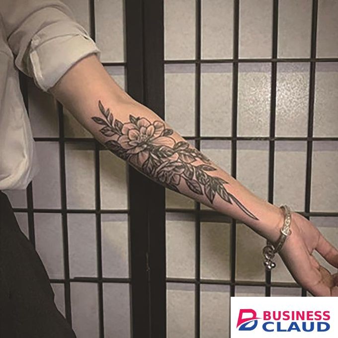 5pcs men's flower arm tattoo stickers, temporary tattoo stickers