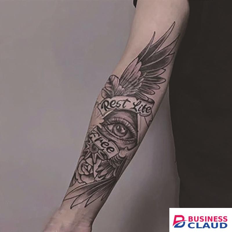 5pcs men's flower arm tattoo stickers, temporary tattoo stickers