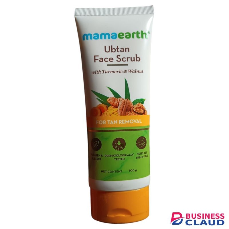 Mama Earth UBTAN FACE SCRUB With Turmeric & Walnut FOR TAN REMOVAL Suits All Skin Types jm