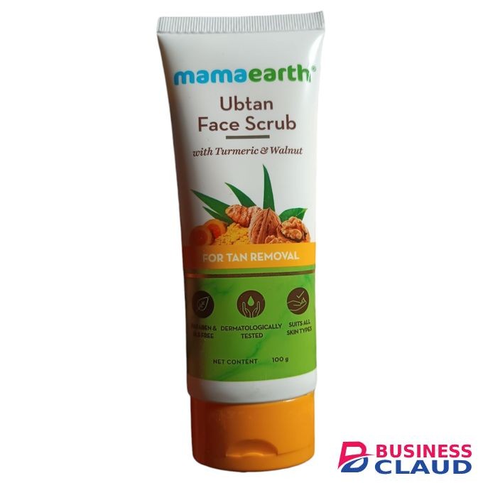 Mama Earth UBTAN FACE SCRUB With Turmeric & Walnut FOR TAN REMOVAL Suits All Skin Types jm