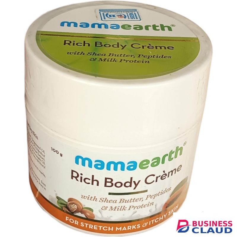 Mama Earth RICH BODY CRÈME For Stretch Marks & Itchy Skin With SHEA BUTTER PEPTIDES MILK PROTEIN jm
