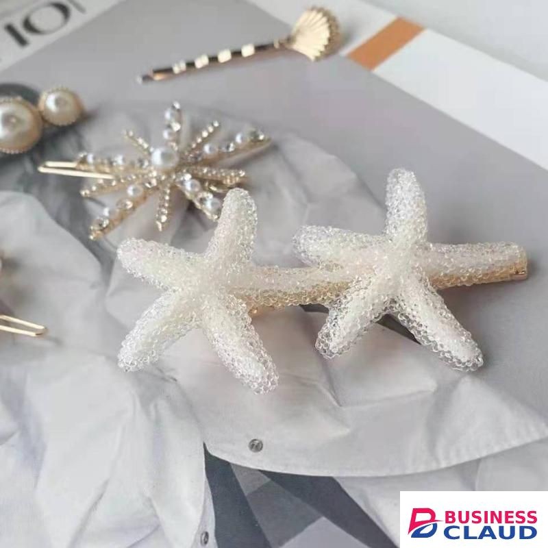Star Sea Pearl Rhinestone Hair Clip Teenage Girls Headdress