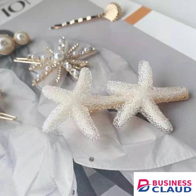 Star Sea Pearl Rhinestone Hair Clip Teenage Girls Headdress