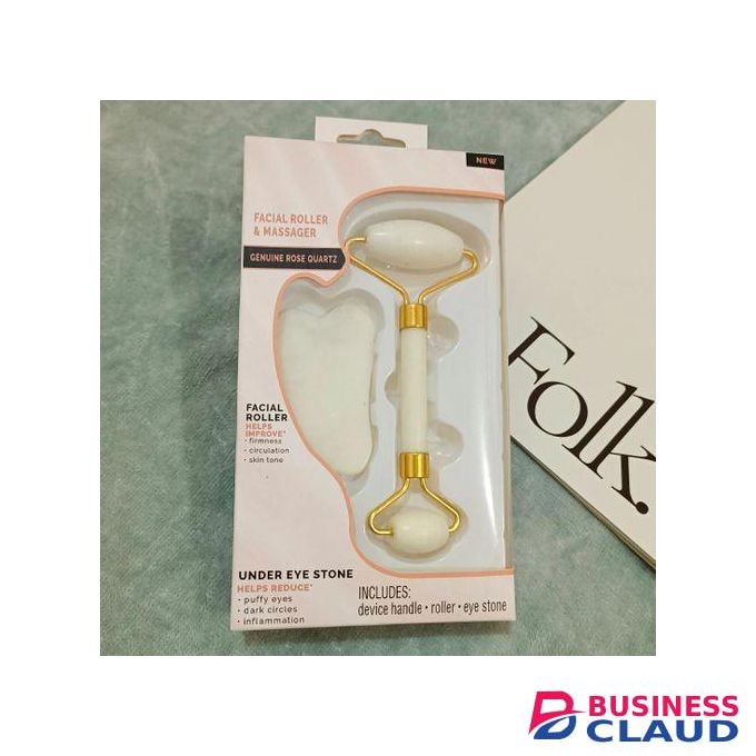 2 Pieces Of Facial Massager Roller Resin Scraping Board For Wrinkle Removal And Face Slimming