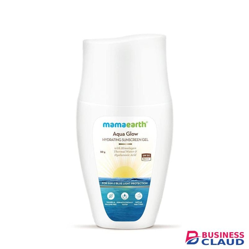 Mama Earth Aqua Glow Hydrating Sunscreen Gel with Himalayan Thermal Water & Hyaluronic Acid SPF 50 PA++++