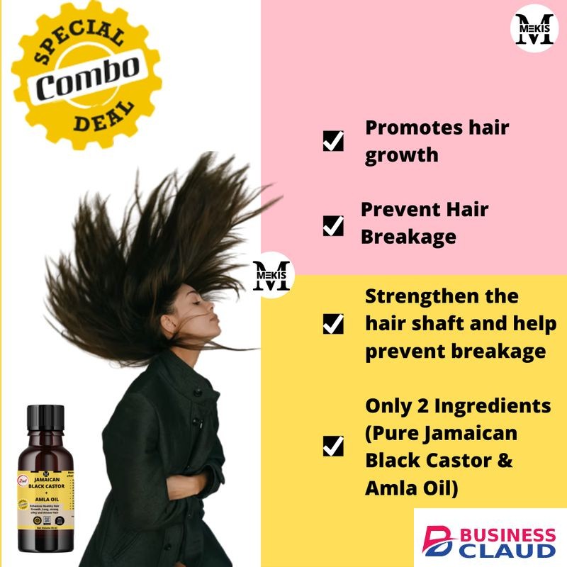 Mekis Jamaican Castor Oil And Amla Oil –30ml,Promotes Hair Growth,,Strengthen Hair,Prevent Hair Breakage