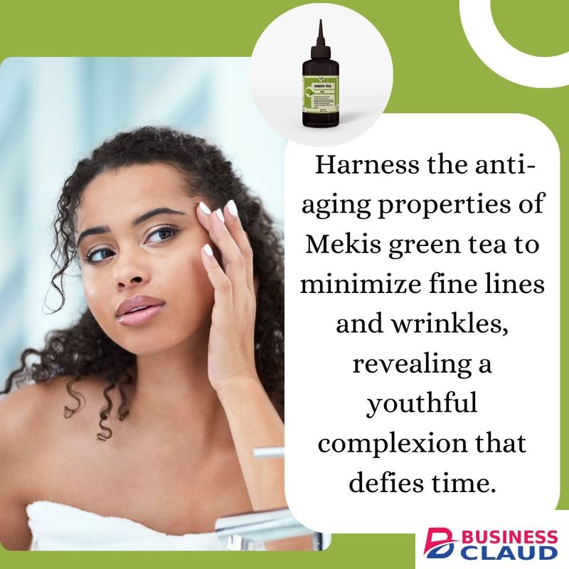 Mekis Green Tea Oil - minimizes fine lines and wrinkles ,reducing acne and preventing future breakouts, stimulate hair growth