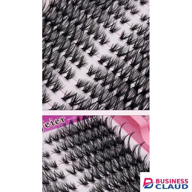 Lash Clusters Kit 180Pcs Fluffy Cat-Eye Look Individual Eyelash Extensions, Volume Effect, D Curl False Eyelashes Kit with Glue,Tweezers,Removers,Eyelash & Eyebrow Brush