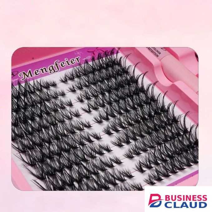 Lash Clusters Kit 180Pcs Fluffy Cat-Eye Look Individual Eyelash Extensions, Volume Effect, D Curl False Eyelashes Kit with Glue,Tweezers,Removers,Eyelash & Eyebrow Brush